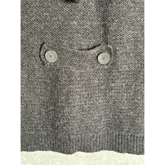 Eddie Bauer Medium Wool Blend Hooded Button Front Sweater Cardigan crop sleeve - Picture 5 of 7